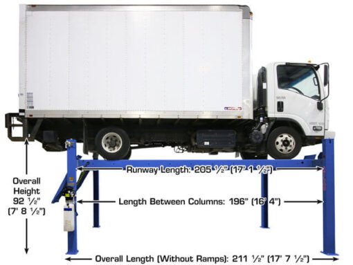 Atlas Platinum PVL14 ALI Certified 14,000 lb 4 Post Lift