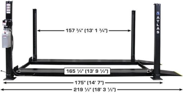 ATLAS APEX 8 ALI CERTIFIED 8,000 LB 4-POST LIFT