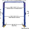 Atlas Platinum PVL-10 ALI Certified Two Post Lift 10,000 lbs. Capacity