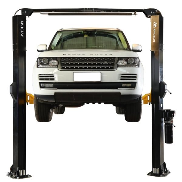 APlusLift 10,000LB 2-Post Overhead Symmetrical and Truly Asymmetrical Single Release Car Lift with 3 Year Warranty - HW-10ASY + installation