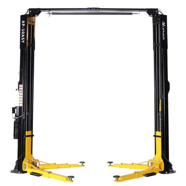 APlusLift 10,000LB 2-Post Overhead Symmetrical and Truly Asymmetrical Single Release Car Lift with 3 Year Warranty - HW-10ASY + installation
