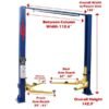Race Tools Direct 9,000 lb. Capacity, Overhead 2 Post Lift – Asymmetric