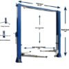 iDeal 10,000 lb. ALI Certified 2-Post Bi-Symmetric Arm Overhead Lift