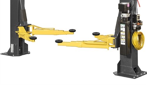 BendPak XPR-14CL-192 , 14,000 lb. capacity, ali certified clearfloor, triple-telescope arms-all four, Asymmetrical Lift